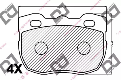 Комплект тормозных колодок DJ PARTS BP1195